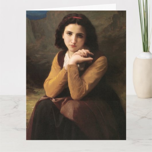Mignon Innocence of Adolescent Girl, Bouguereau Kaart (Voorkant)