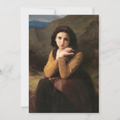 Mignon Innocence of Adolescent Girl, Bouguereau Kaart (Voorkant)