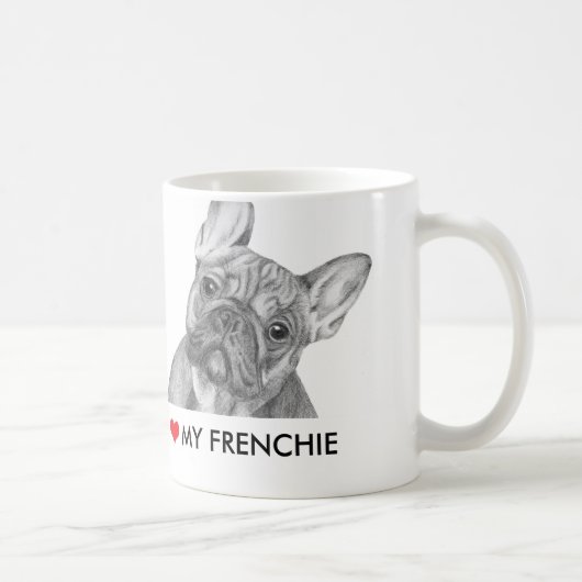 Mignon "j'aime ma tasse de bouledogue français de (Droite)