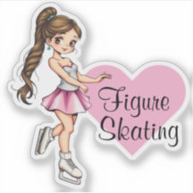 Mignon J'aime Sticker de patinage artistique