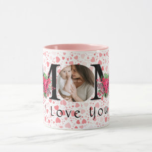 Mignon JE T'AIME MAMAN Mug de café photo de la fêt