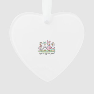 Mignon juste une fille oie excitée de Pâques jour 