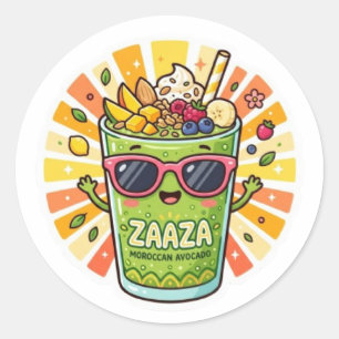 Mignon Kawaii Marocain Zaaza Été Autocollant d'Avo