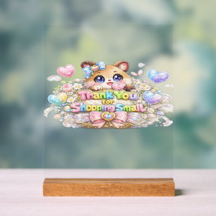Mignon Kawaii Merci pour vos achats Petit Chat Aut