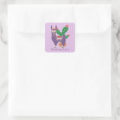 mignon lama penser à vous Sticker Carré (Sac)