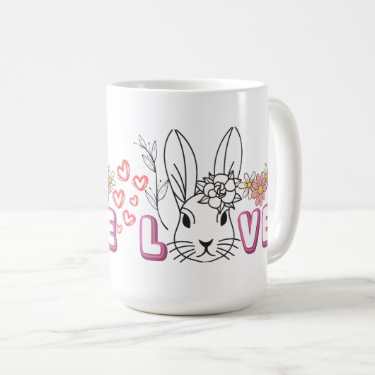 mignon lapin amour mug (Devant droit)