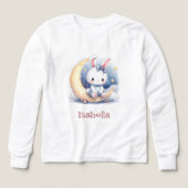 mignon lapin assis sur la lune (Motif recto)