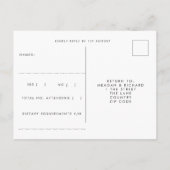 mignon lapin baby shower floral rsvp carte postale (Dos)