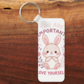 Mignon Lapin Vous Êtes Important Porte-Clés - Aime (Recto)