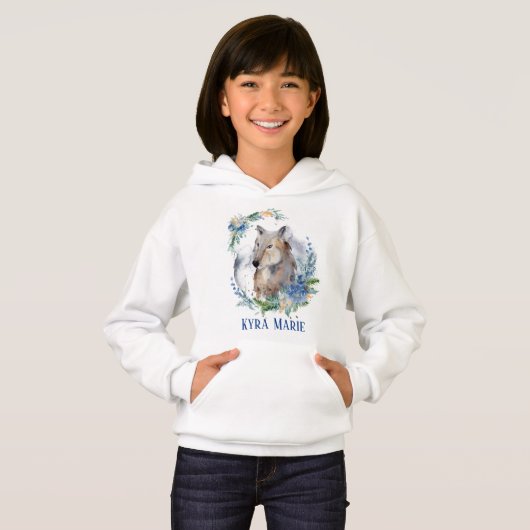 mignon loup amoureux ajouter nom (Devant entier)