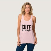 MIGNON MAIS PSYCHO T-shirts drôles pour femmes (Devant entier)