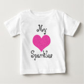 mignon mon coeur pétille bébé tshirt (Devant)