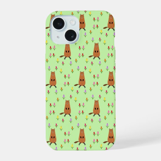 Mignon motif de marmotte et de tulipes (Verso)