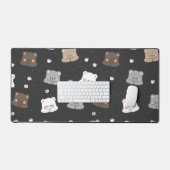 Mignon motif sans couture d'ours endormis dans des (Clavier et souris)