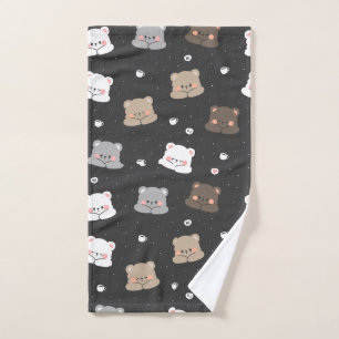 Mignon motif sans couture d'ours endormis dans des