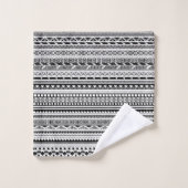 Mignon motifs aztèques noir blanc design (Gant de toilette)