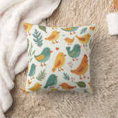 mignon oiseau motif coussin coussin (Couverture)
