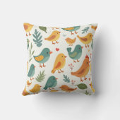 mignon oiseau motif coussin coussin (Verso)
