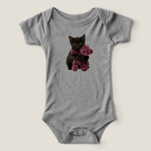 Mignon Ours en Peluche Chat Noir