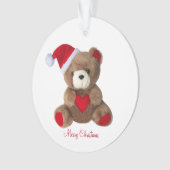 Mignon ours en peluche sur fond blanc (devant)