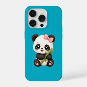 Mignon Ours Panda avec Étui de Téléphone Rose & Ba