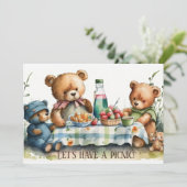 mignon ours pique-nique ajouter une invitation tex (Debout devant)