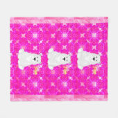 Mignon ours polaire couverture en molleton à fleur (Devant (Horizontal))