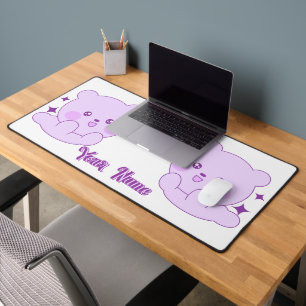 Mignon Ourson Kawaii Violet Pastel Nom Personnalis