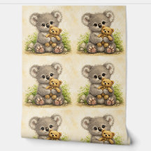 Mignon papier peint à motif de koala Teddy Kawaii