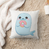 Mignon Phoque Bleu avec Coussin de Donut – Océan K (Couverture)