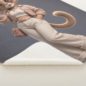 Mignon Plaid en Molleton de Chat Animé 3D pour Enf (3/4)