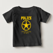 Mignon policier en service badge t-shirt pour bébé (Devant)