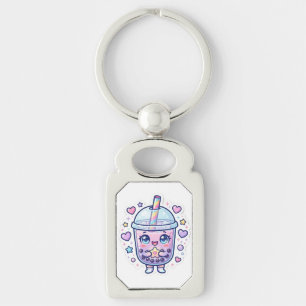 Mignon porte-clés de personnage chibi de thé au la