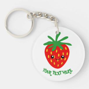 Mignon porte-clés fruit fraise Kawaii