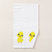 Mignon poussin sur fond blanc (Serviette à main)