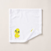 Mignon poussin sur fond blanc (Gant de toilette)