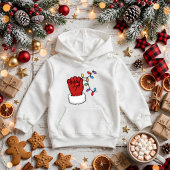 Mignon pull à capuche pour filles de Noël gant du