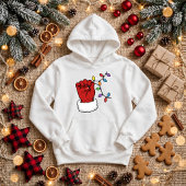Mignon pull à capuche pour filles de Noël gant du