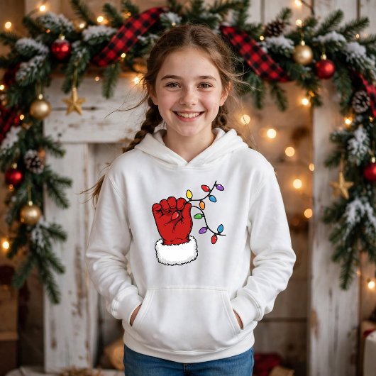 Mignon pull à capuche pour filles de Noël gant du