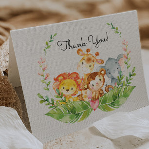 Mignon Safari Jungle Baby shower Merci Note