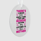 mignon sentiment maman ajouter texte Ornement de N (devant)