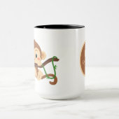 mignon singe monogramme ajouter nom Mug (Centre)