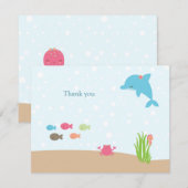 Mignon sous le carte de remerciements de filles de (Devant / Derrière)