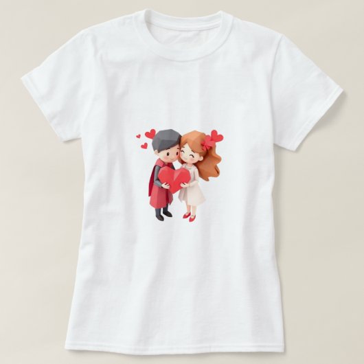 mignon super-héros amour valentines jour tshirt po (Design devant)