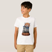 Mignon Sweat à Capuche Panda Rouge Enfants (Devant entier)