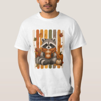 Mignon T-shirt de Raton laveur amateur de café d'A