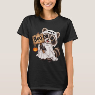 Mignon T-Shirt Halloween Raton-Laveur Fantôme Boo