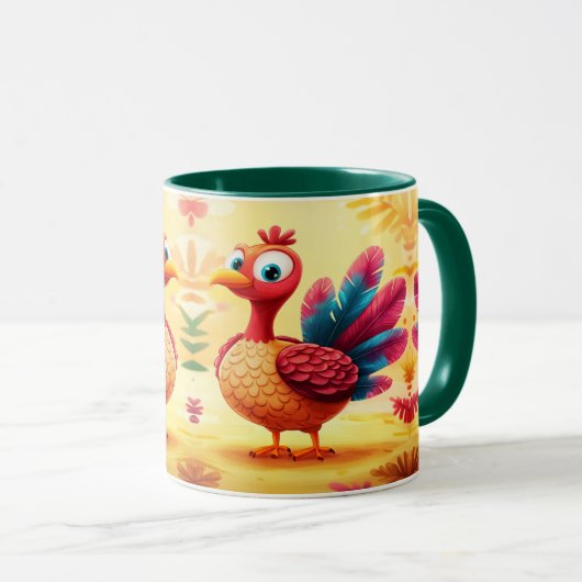 Mignon Thanksgiving Turkey Mug (Devant droit)