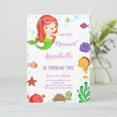 Mignon Under the Sea Invitation de la fête pour le (Debout devant)