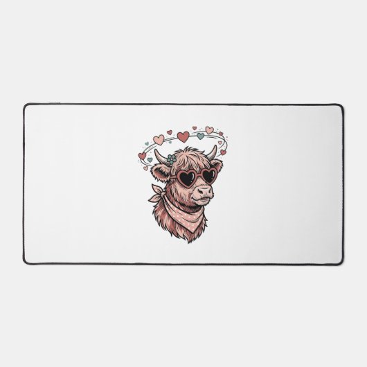 Mignon Vache de la Saint-Valentin Gravure Vintage (Recto)